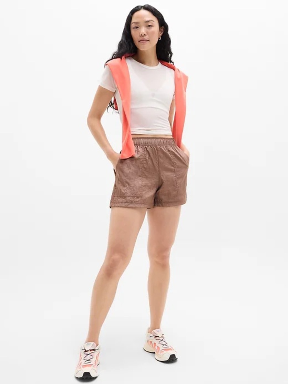 ATHLETA Lunar Sheen Utility High Rise Shorts